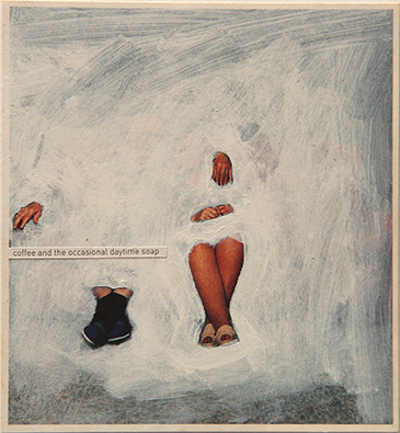 Rebecca Kinsey, Coffee and soap, 2016. Collage on paper. 124 x 134mm