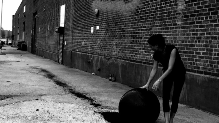 Rebecca Kinsey, Rolling (video still), 2011.