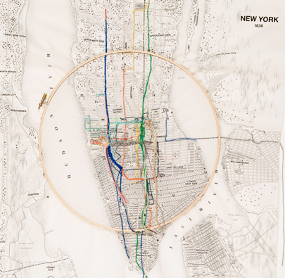 Rebecca Kinsey, Crossing New York City 1836-2011, 2011.