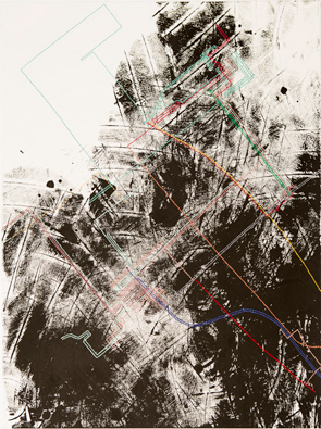 Rebecca Kinsey, Threading Across Town NYC #4, 2012