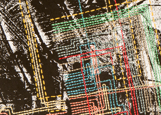 Rebecca Kinsey, Threading Across Town NYC #5 (detail), 2012