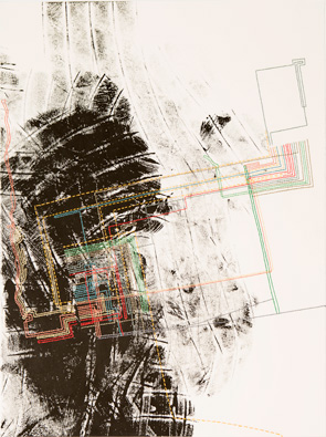 Rebecca Kinsey, Threading Across Town NYC #5, 2012