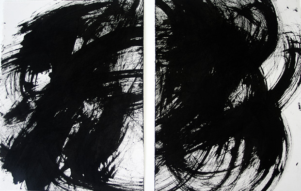 paper trails (scrunchie paintings)