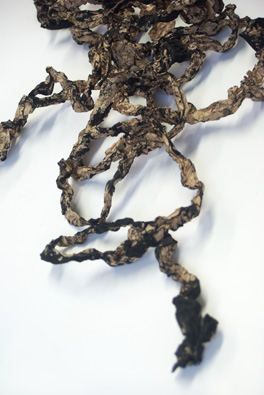 paper trail (scrunched and inked)